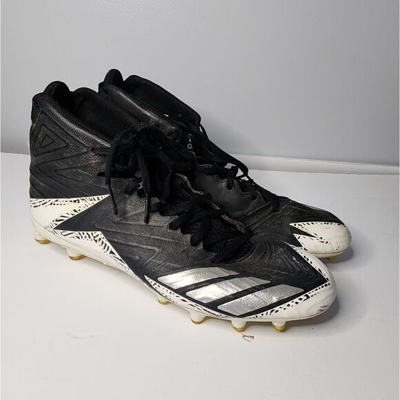 Adidas Football Cleats Freak X Carbon Mid BW0867 Black White Mens 12 - Picture 1 of 4